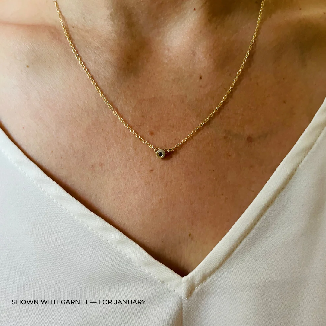 ARCHIVE — GRACE BAR NECKLACE + BIRTHSTONE - Image 7
