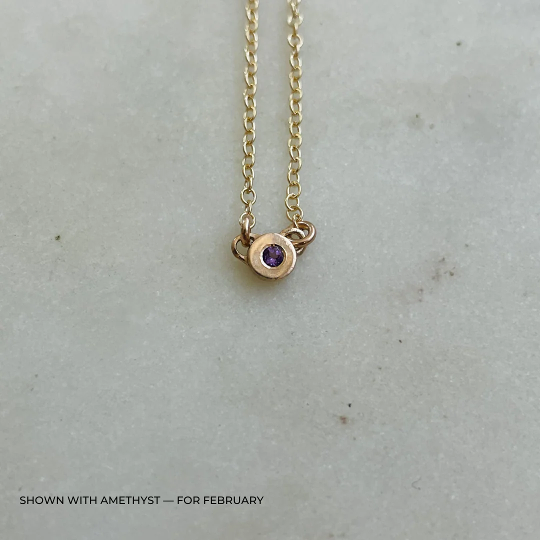 ARCHIVE — GRACE BAR NECKLACE + BIRTHSTONE - Image 8