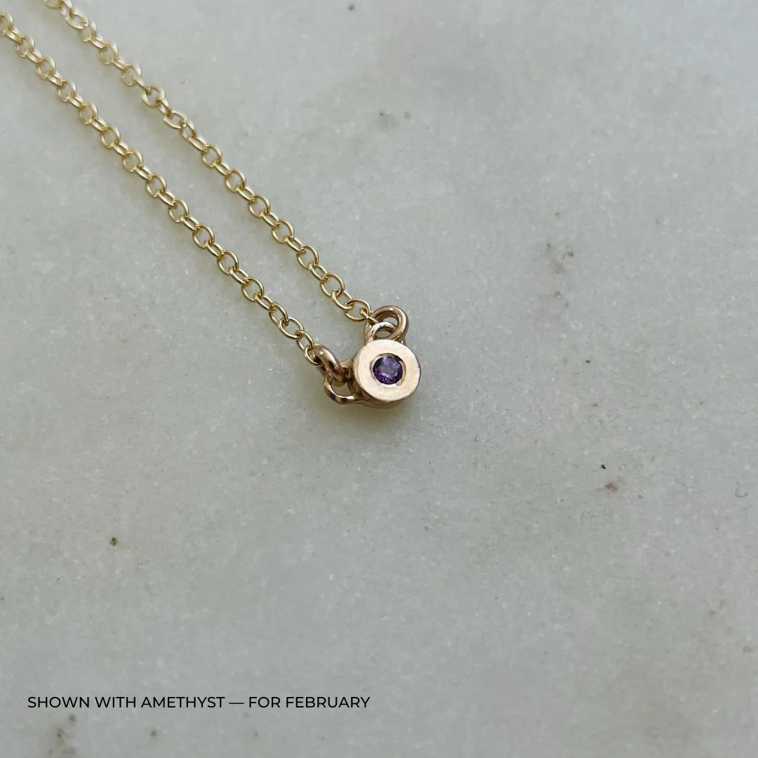 ARCHIVE — GRACE BAR NECKLACE + BIRTHSTONE - Image 9