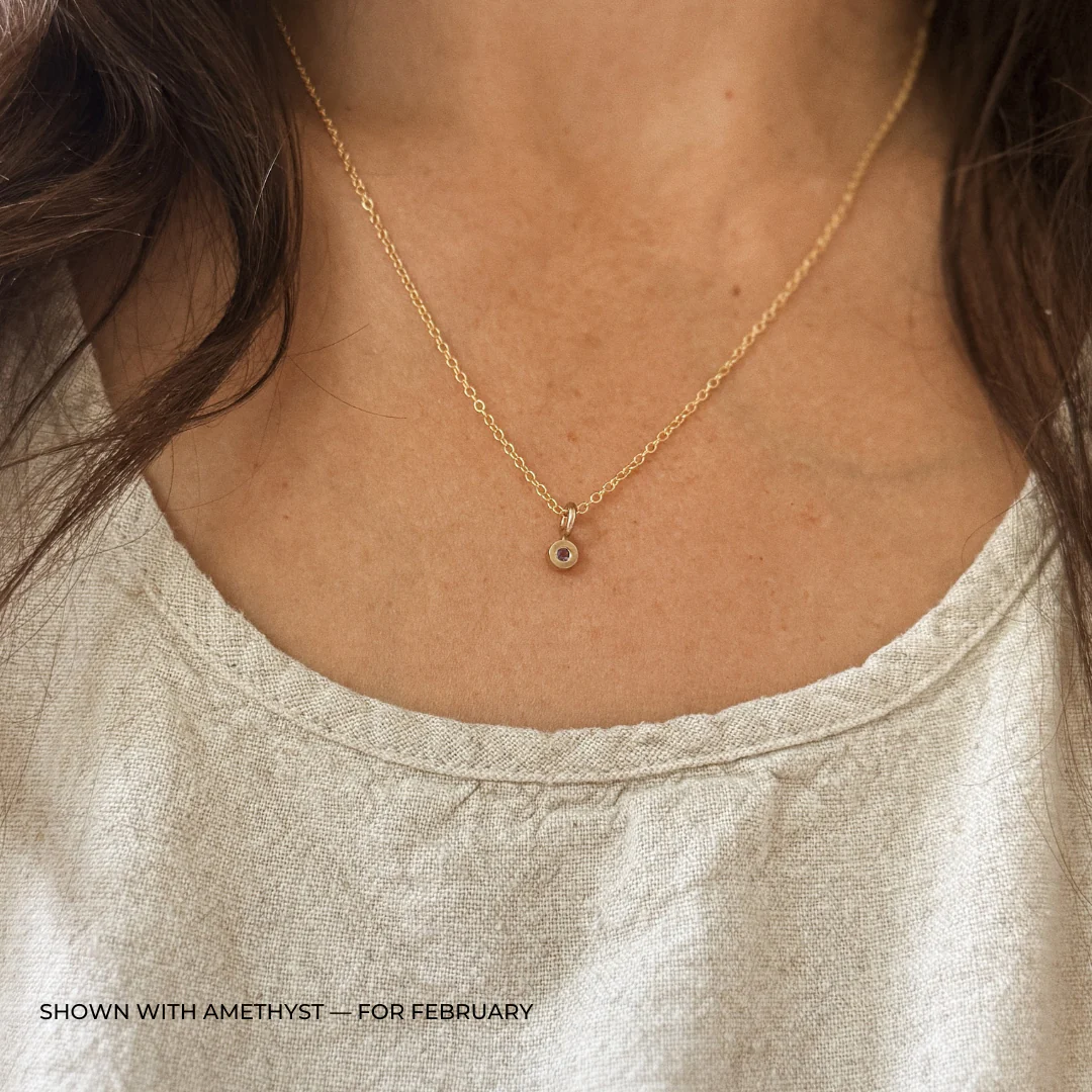 GRACE PENDANT + BIRTHSTONE - Image 8