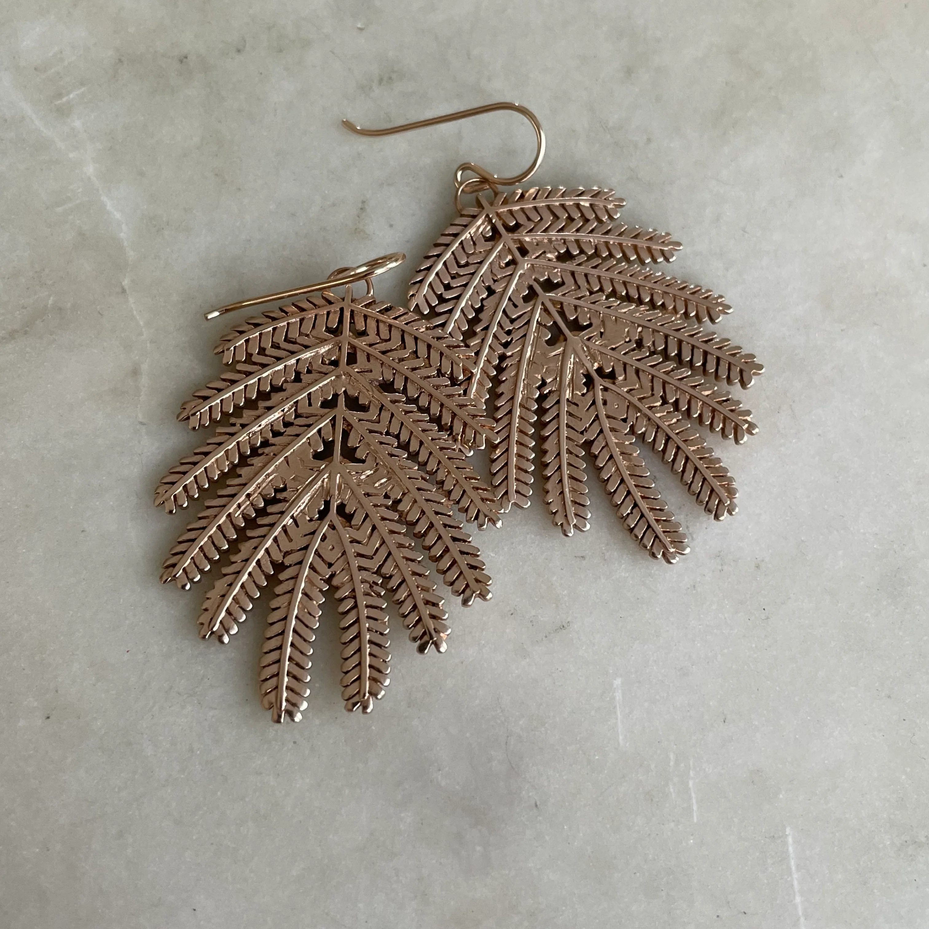 MIMOSA LEAF EARRINGS — LARGE - Image 5