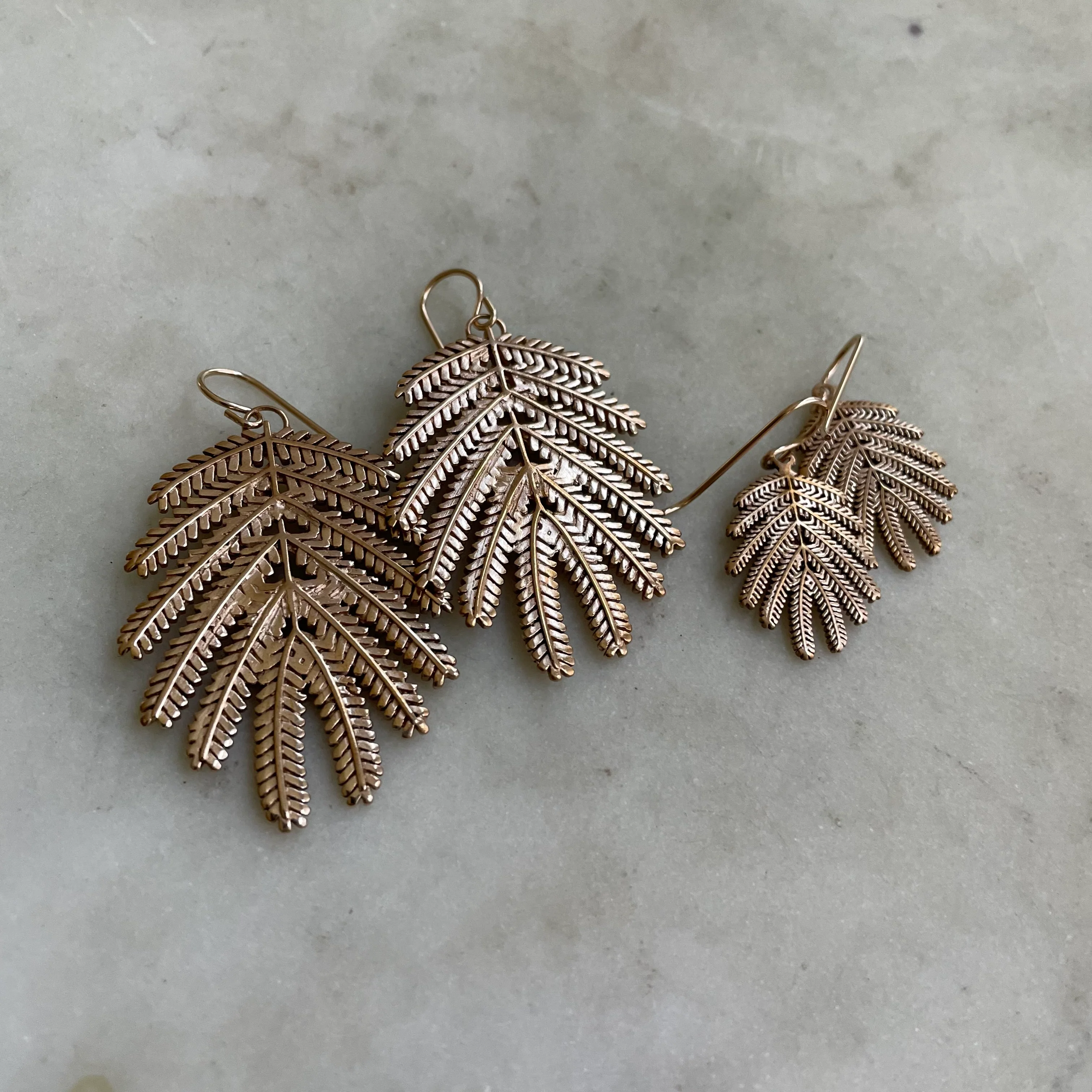 MIMOSA LEAF EARRINGS — LARGE - Image 6