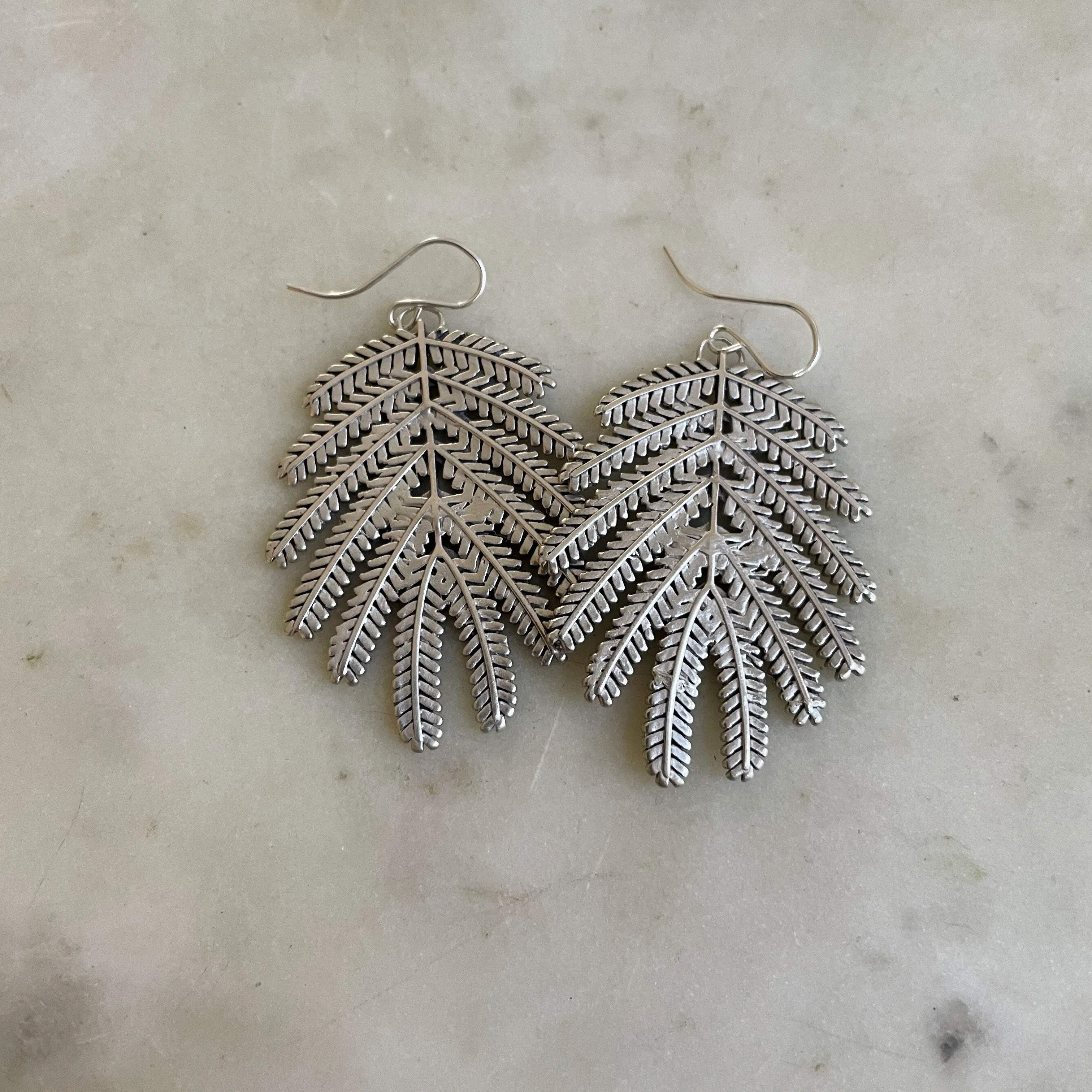 MIMOSA LEAF EARRINGS — LARGE - Image 7