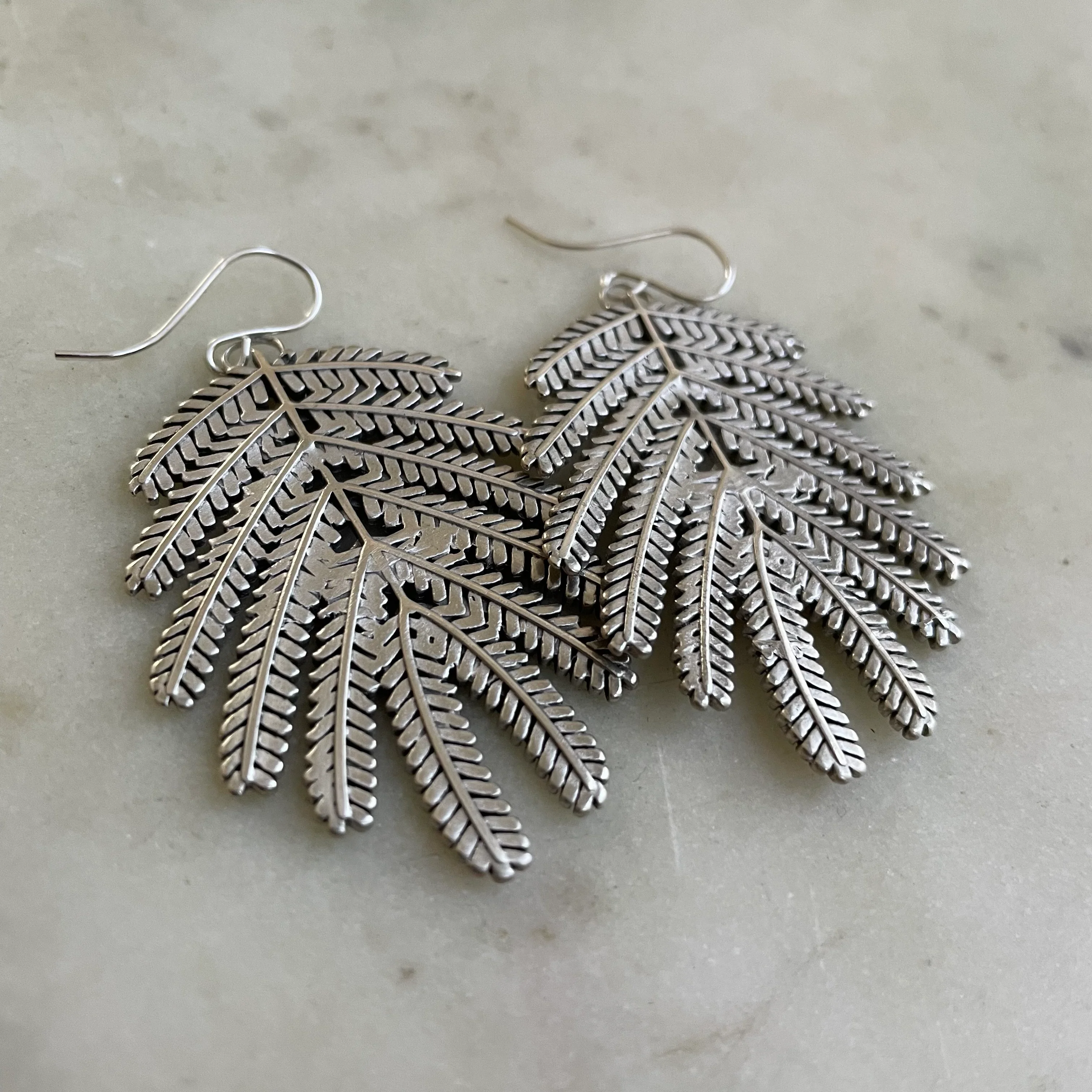 MIMOSA LEAF EARRINGS — LARGE - Image 8