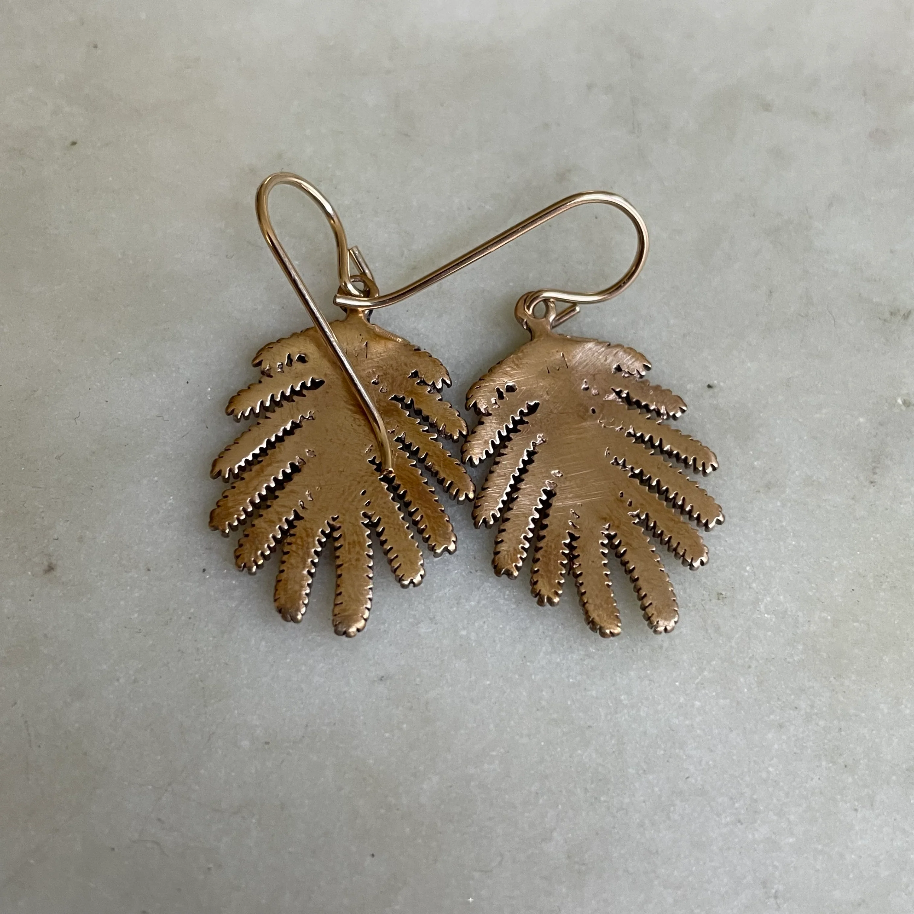 MIMOSA LEAF EARRINGS — SMALL - Image 4