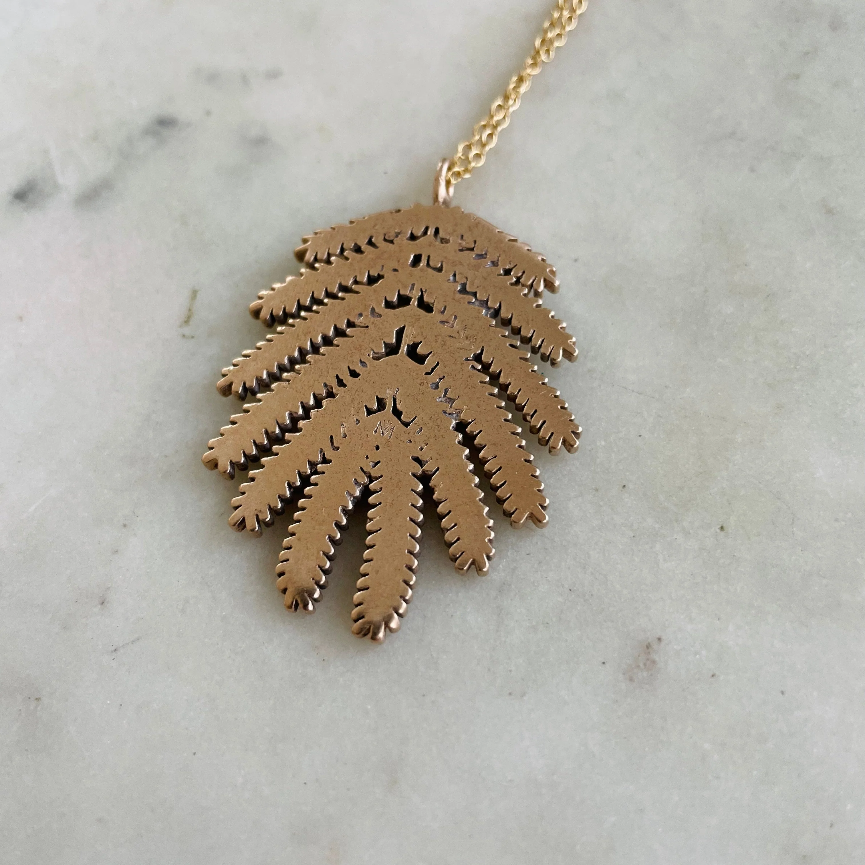 MIMOSA LEAF PENDANT — LARGE - Image 10