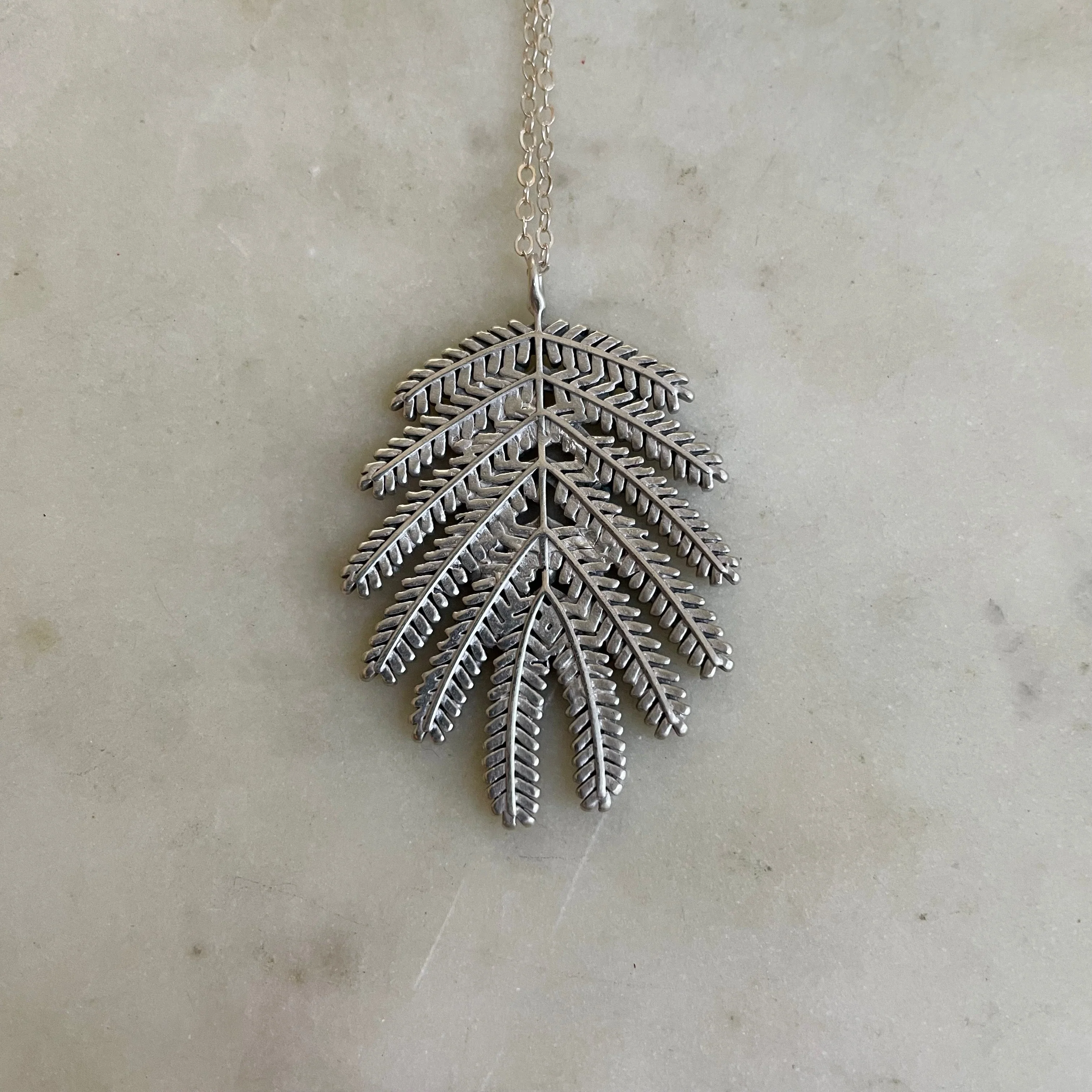 MIMOSA LEAF PENDANT — LARGE - Image 4