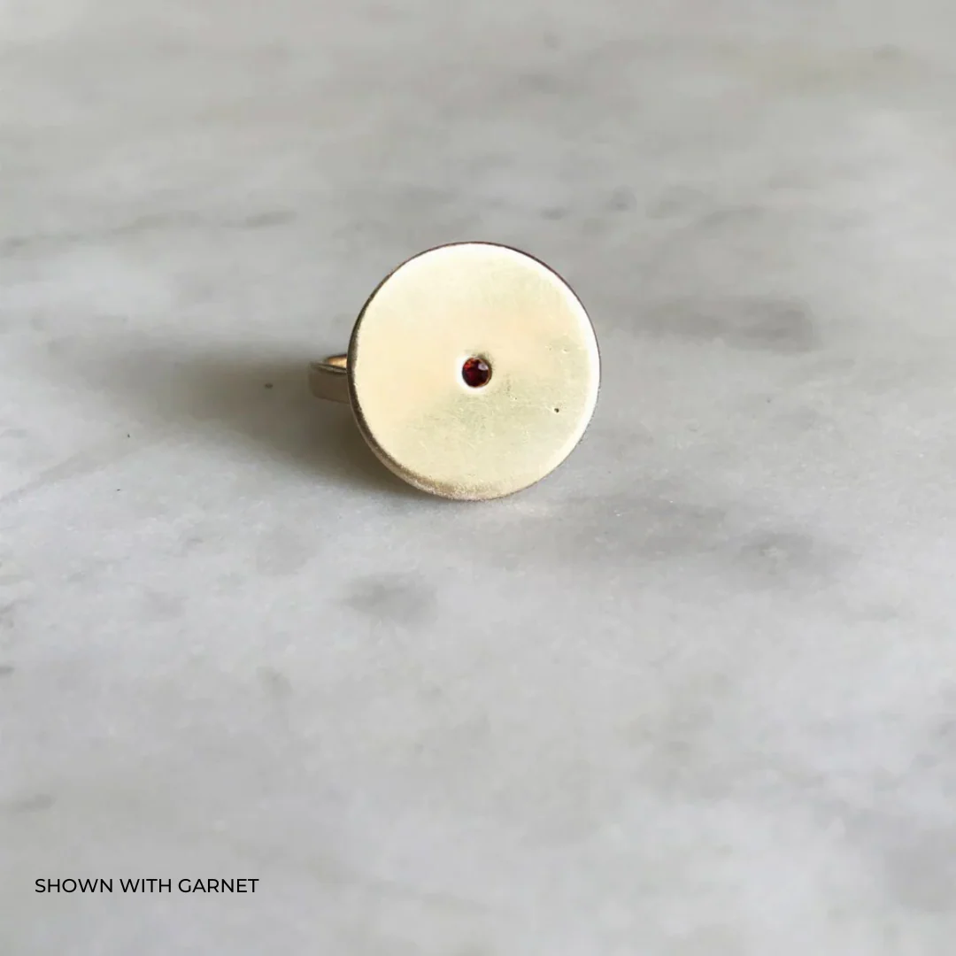 ARCHIVE — MINIMAL CIRCLE STONE RING - Image 5