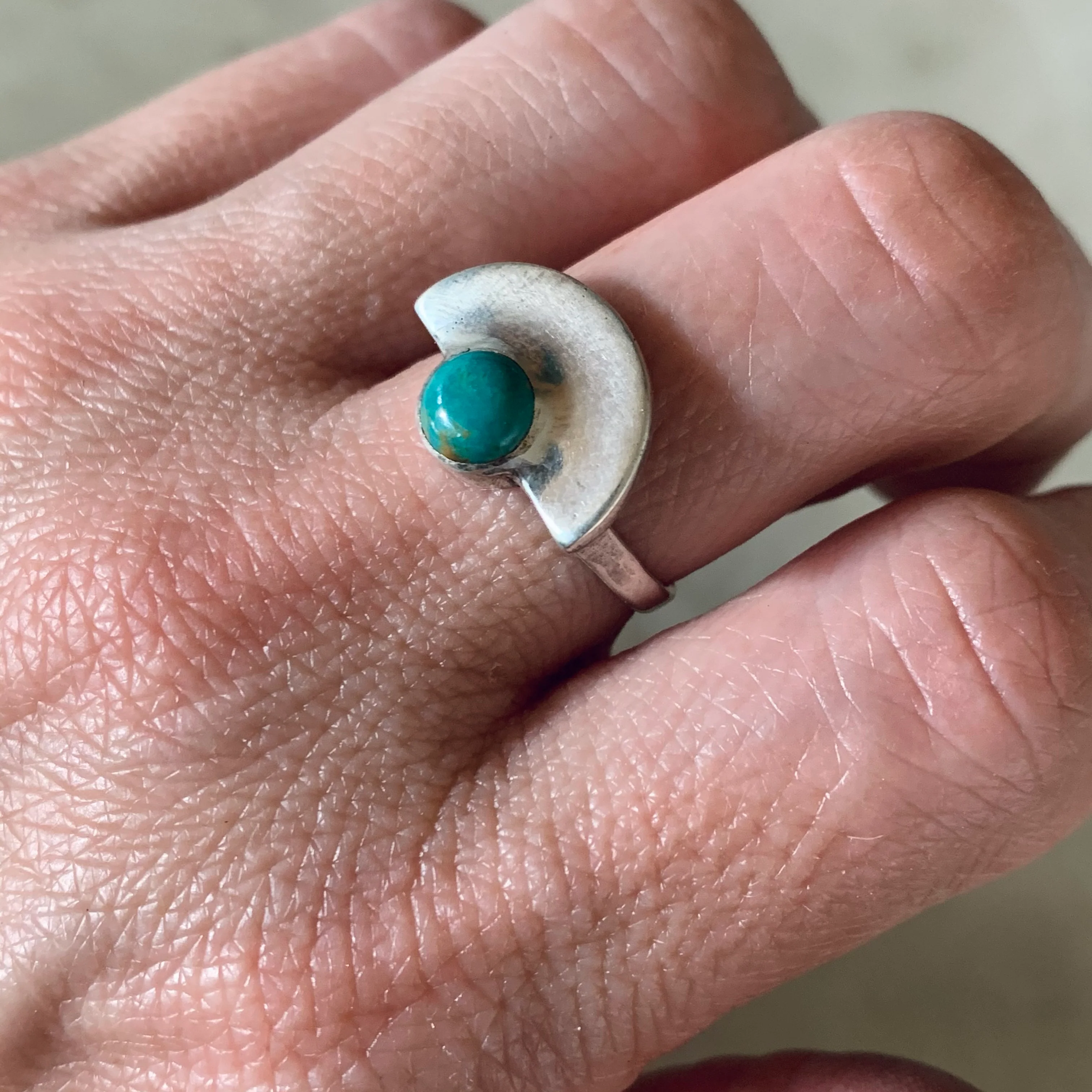 ARCHIVE — SEMICIRCLE TURQUOISE RING - Image 10