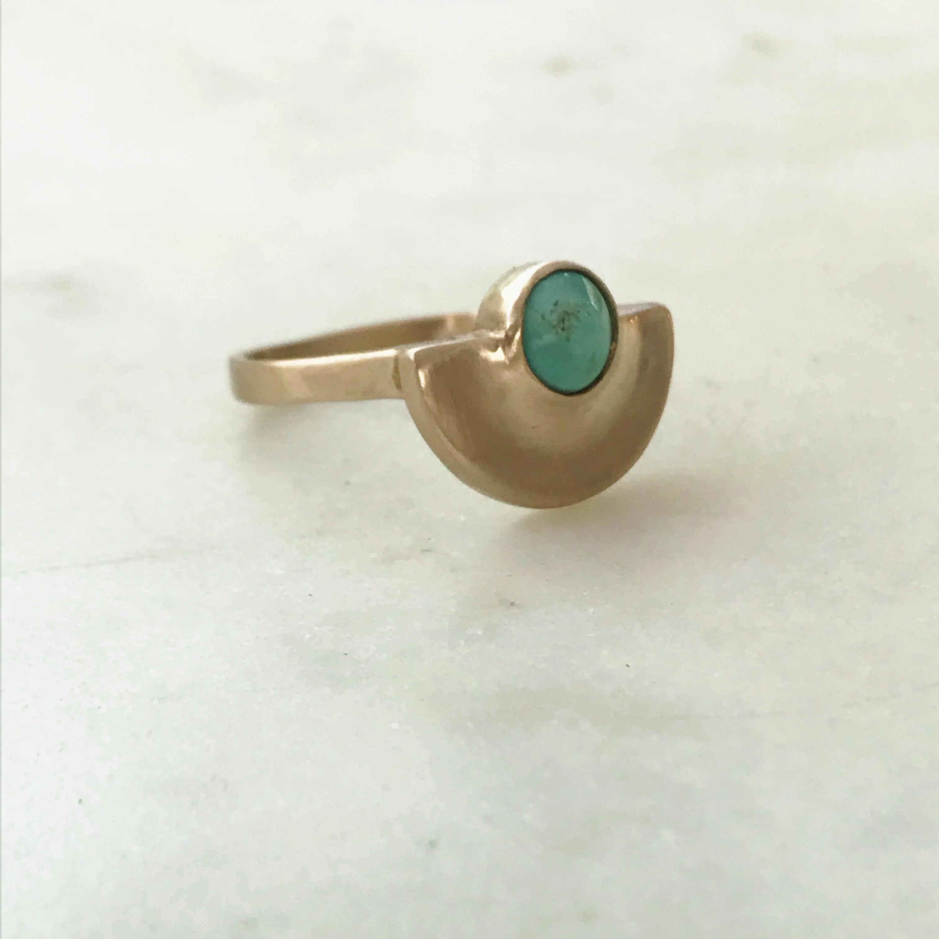 ARCHIVE — SEMICIRCLE TURQUOISE RING - Image 2