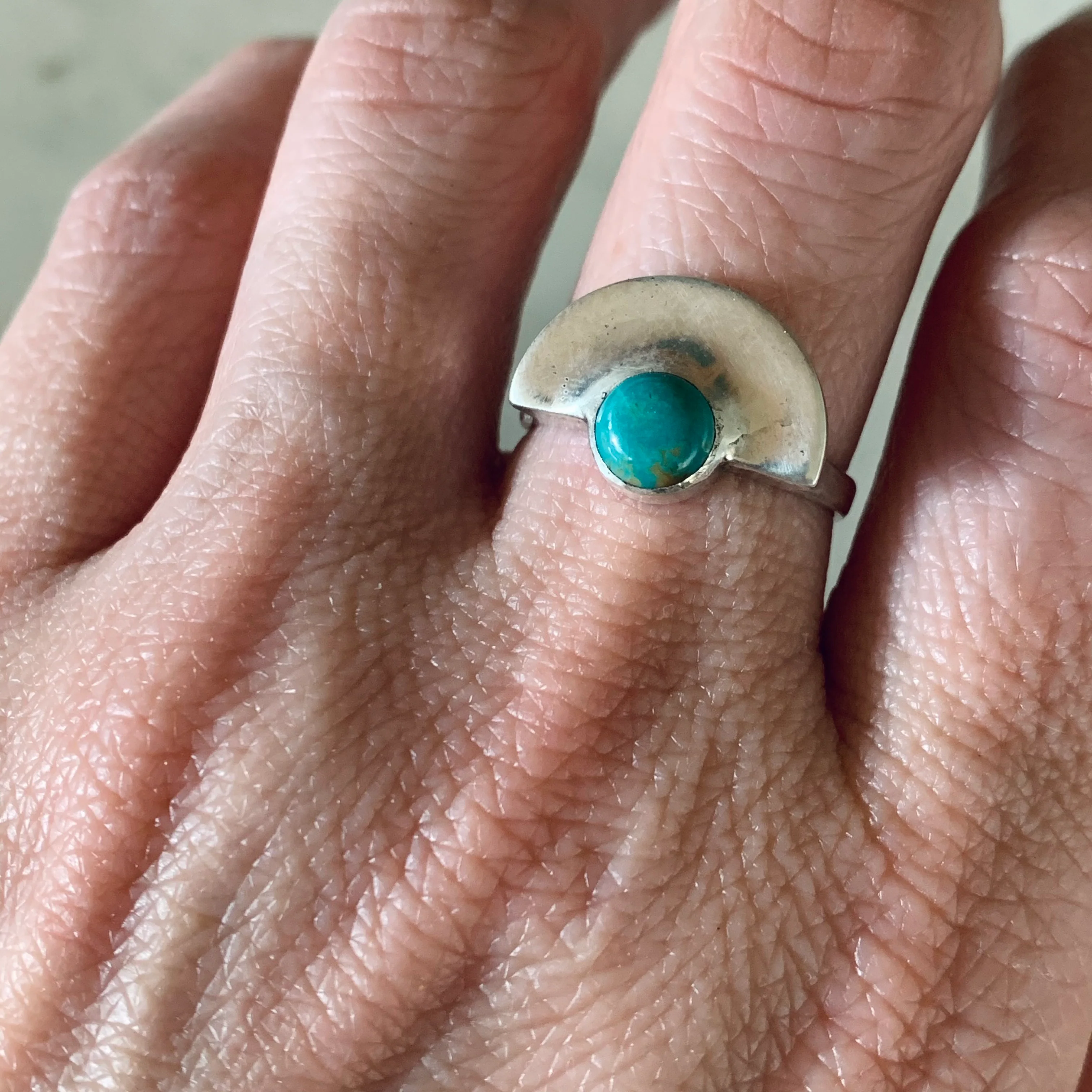 ARCHIVE — SEMICIRCLE TURQUOISE RING - Image 9