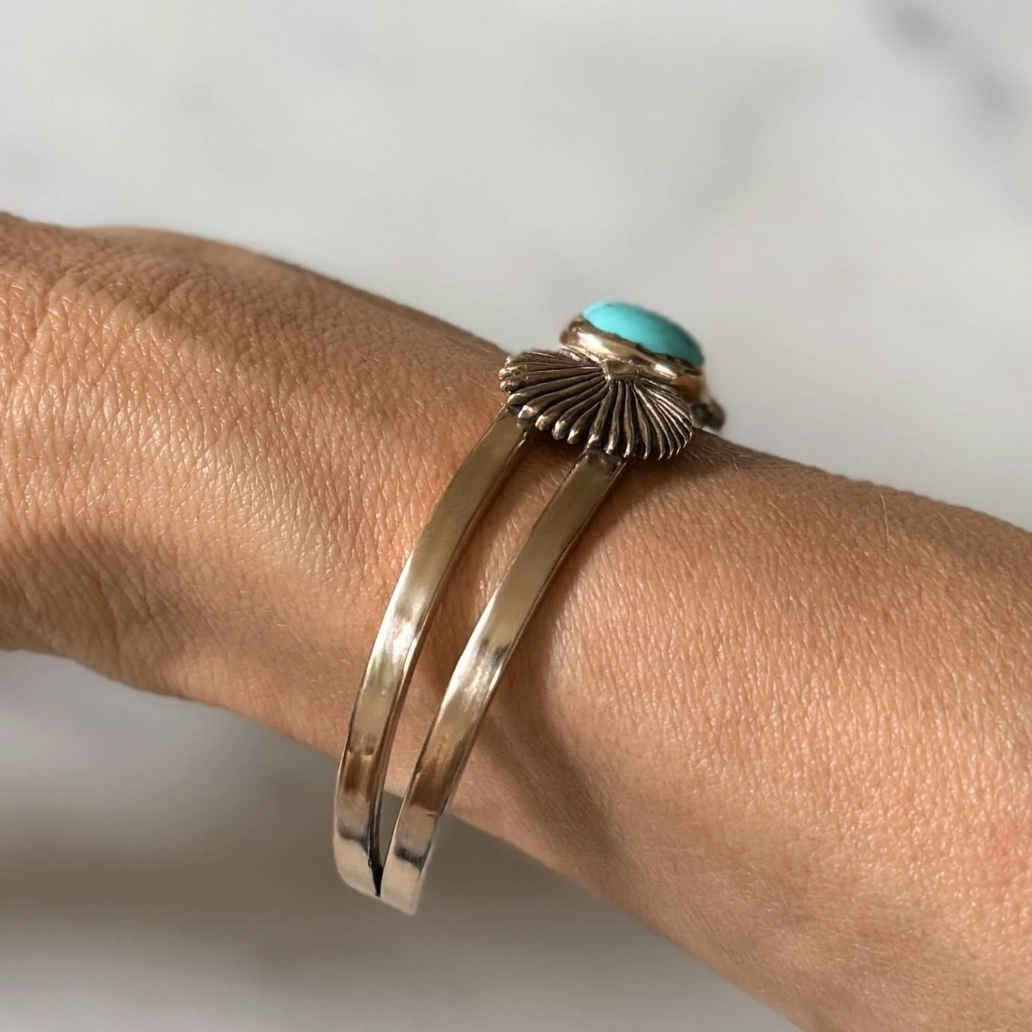 PALMETTO LEAF CUFF + TURQUOISE - Image 7