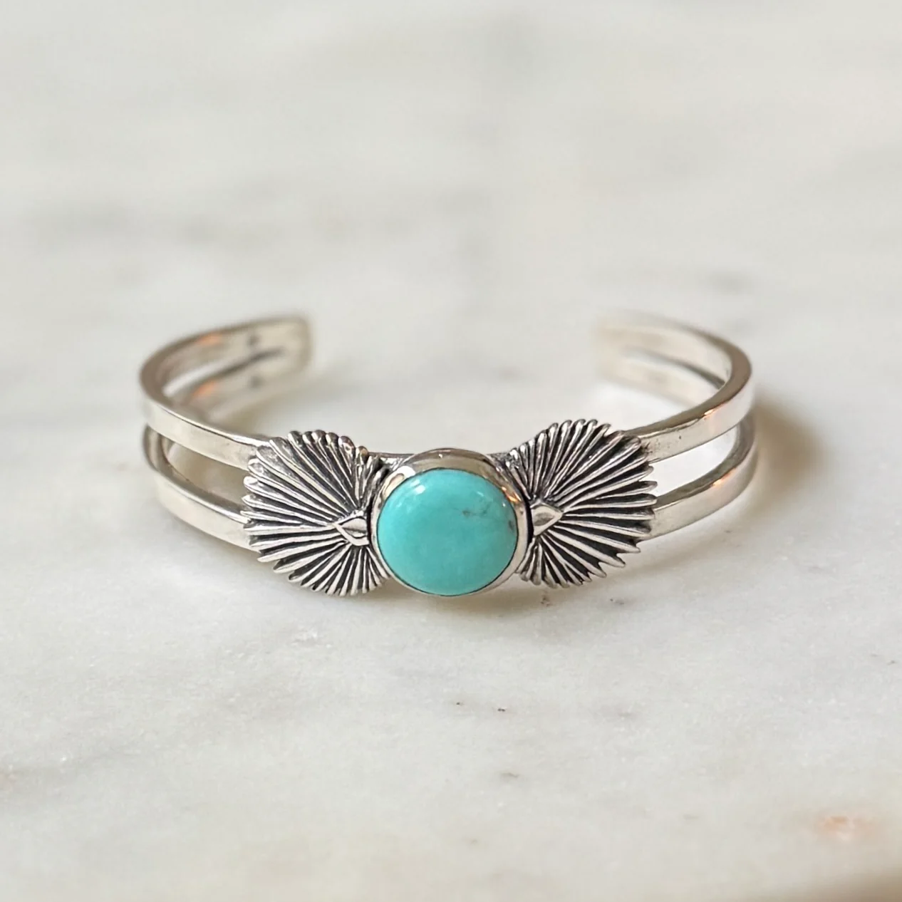PALMETTO LEAF CUFF + TURQUOISE - Image 9