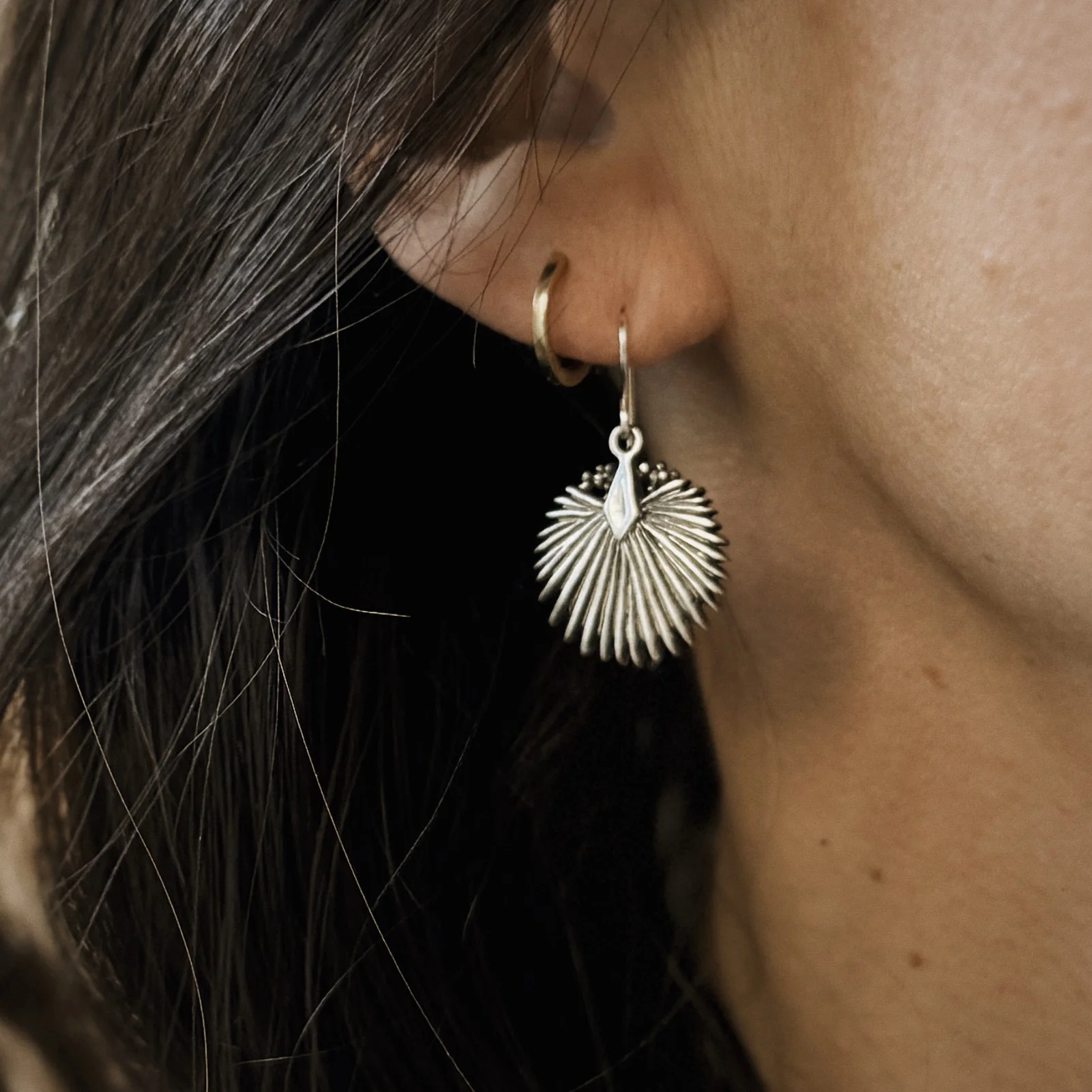 PALMETTO LEAF EARRINGS — SMALL - Image 5