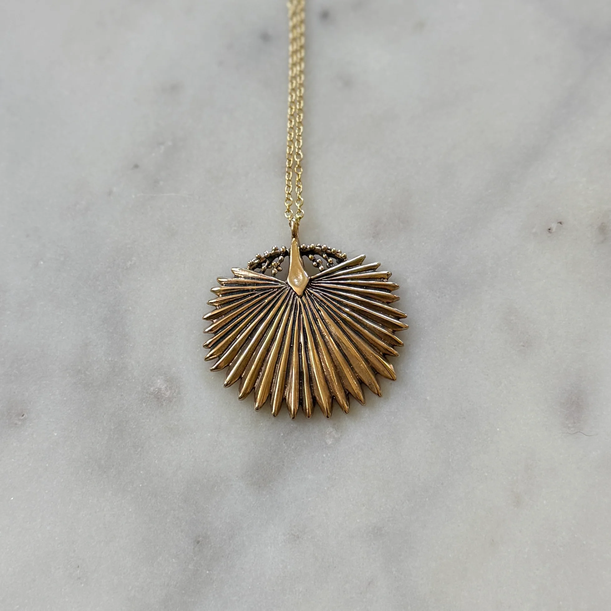 PALMETTO LEAF PENDANT — LARGE