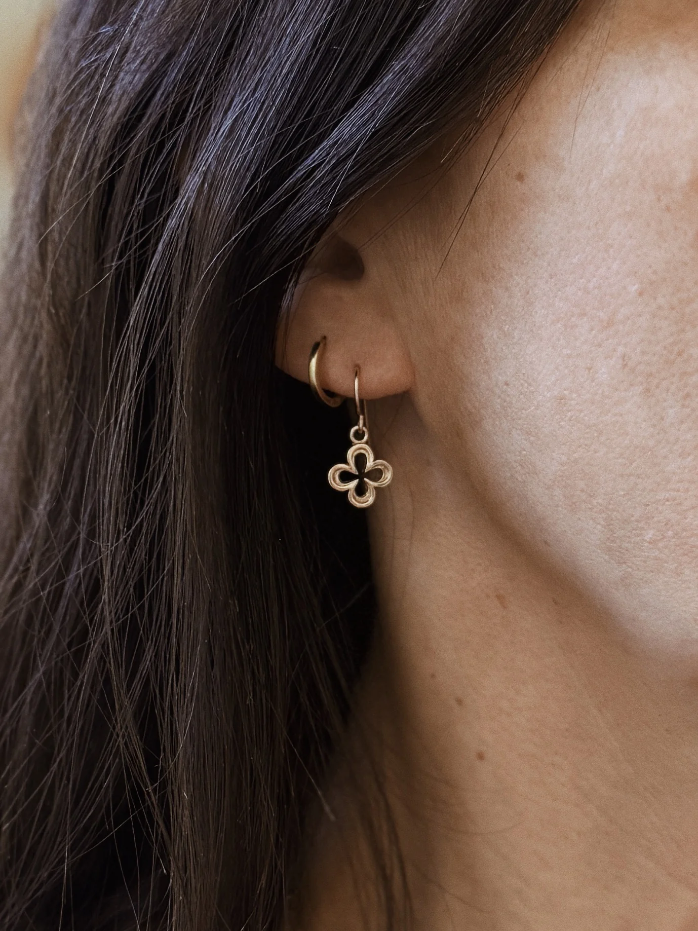 QUATREFOIL EARRINGS — SMALL - Image 2
