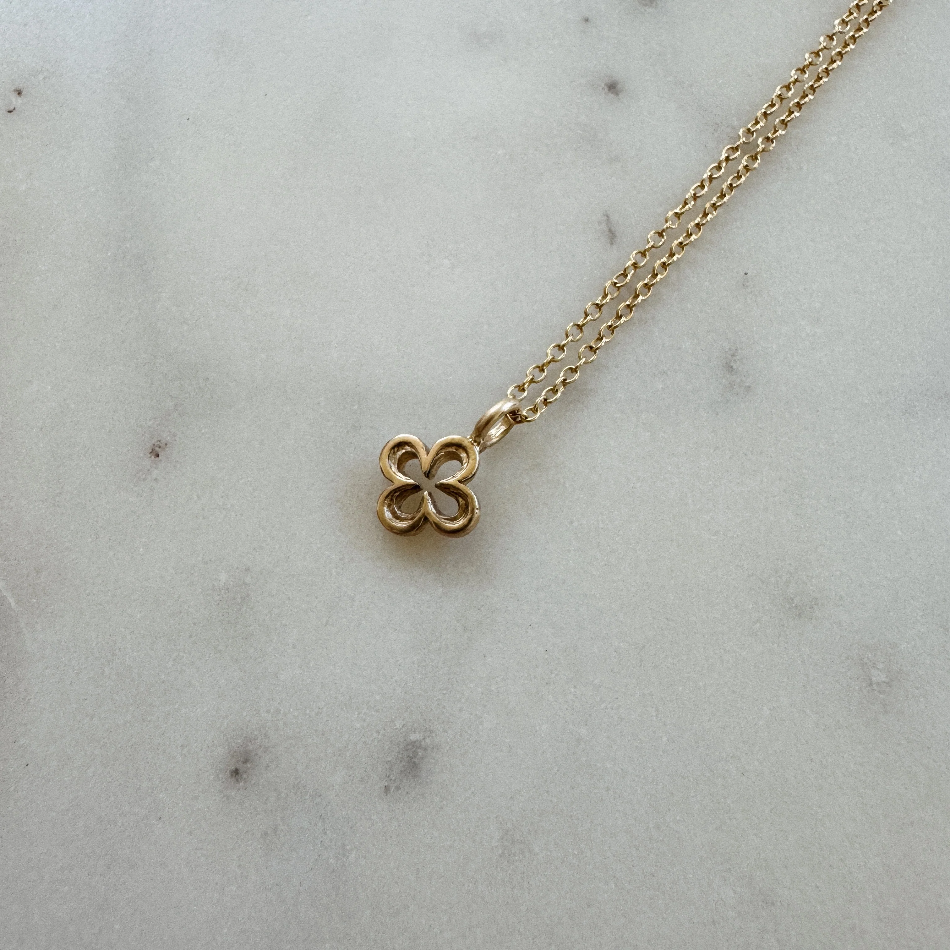 14K GOLD QUATREFOIL PENDANT — SMALL - Image 4