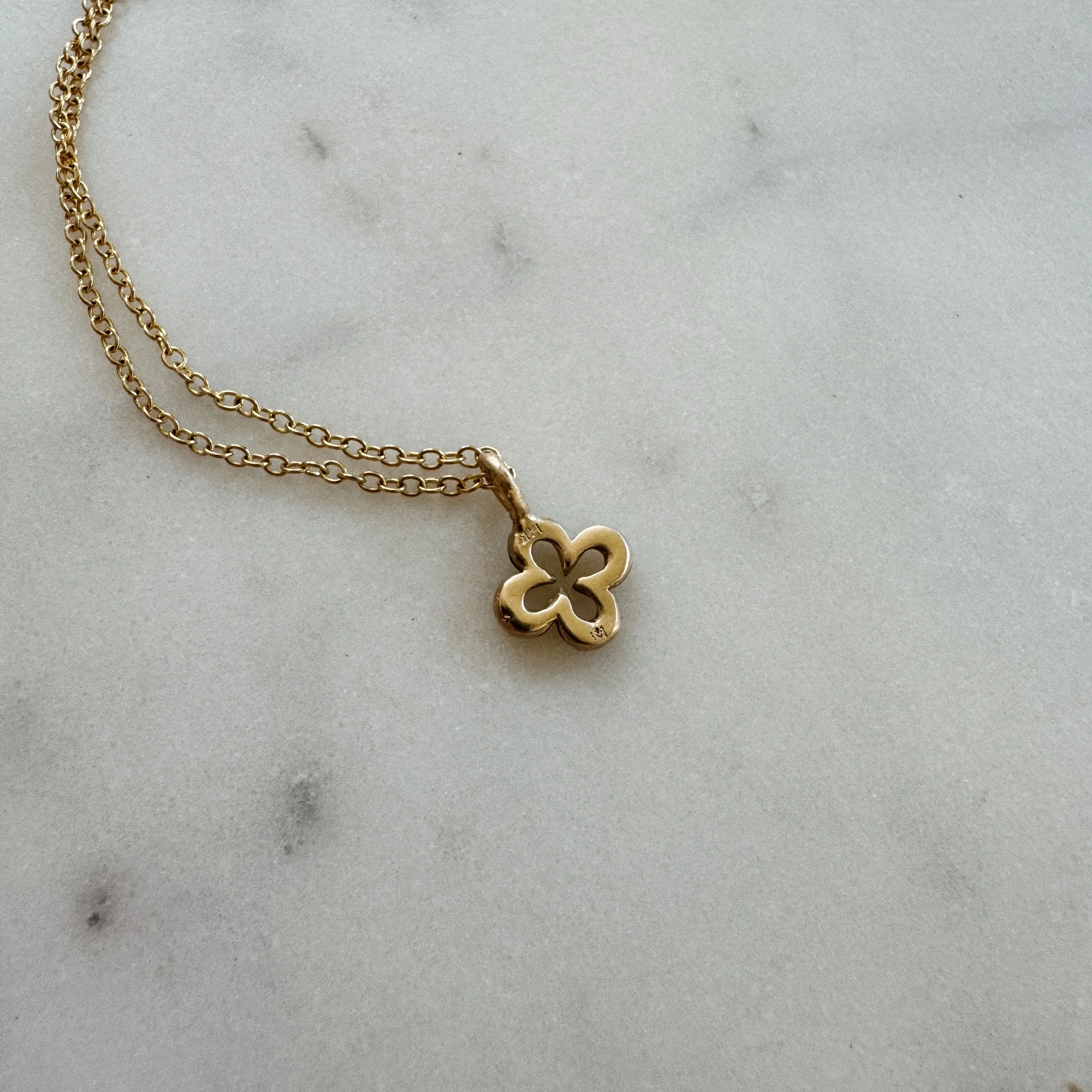 14K GOLD QUATREFOIL PENDANT — SMALL - Image 5