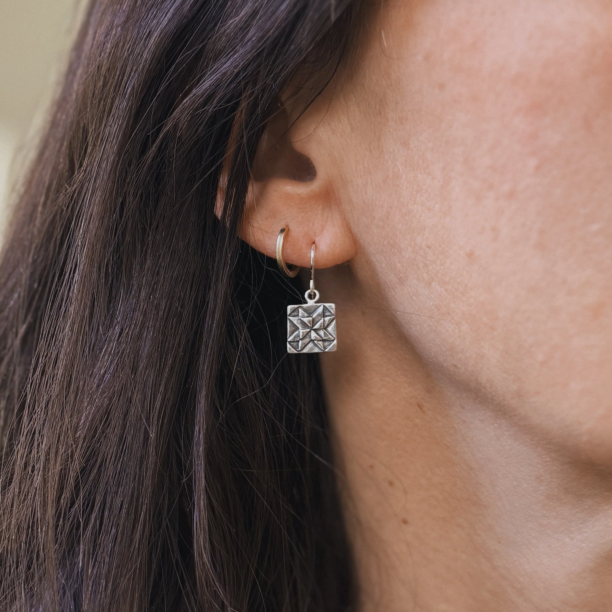 QUILT SQUARE EARRINGS - Image 6