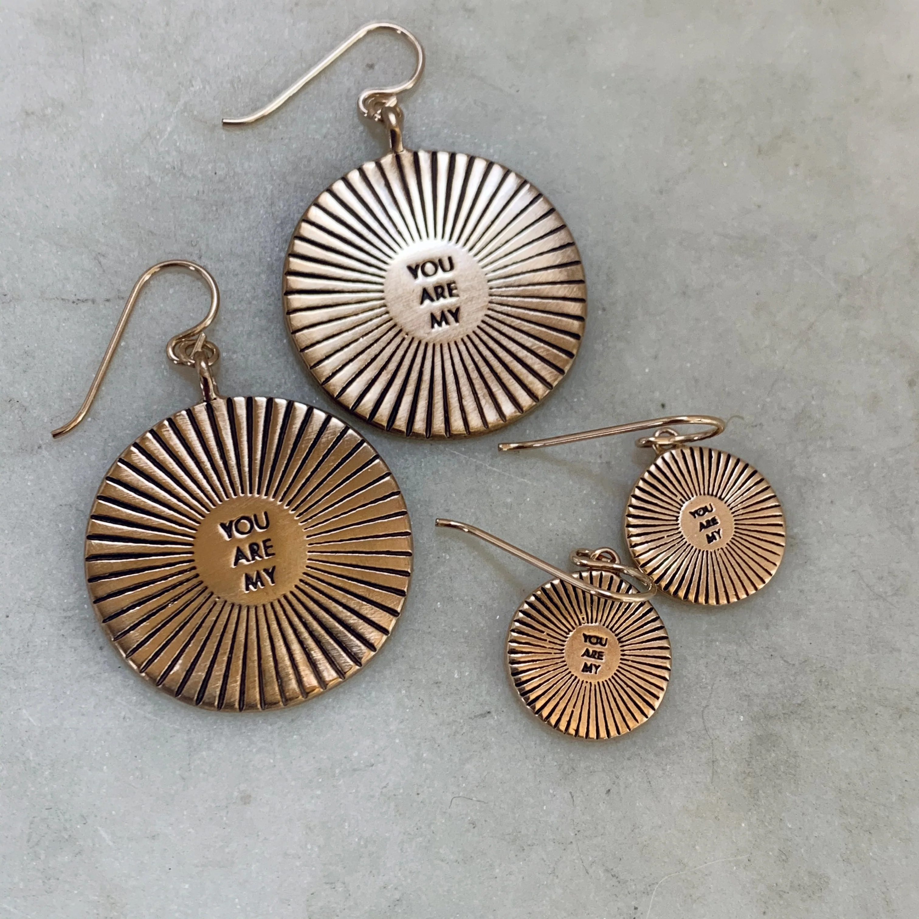YOU ARE MY SUNSHINE EARRINGS — SMALL - Image 4
