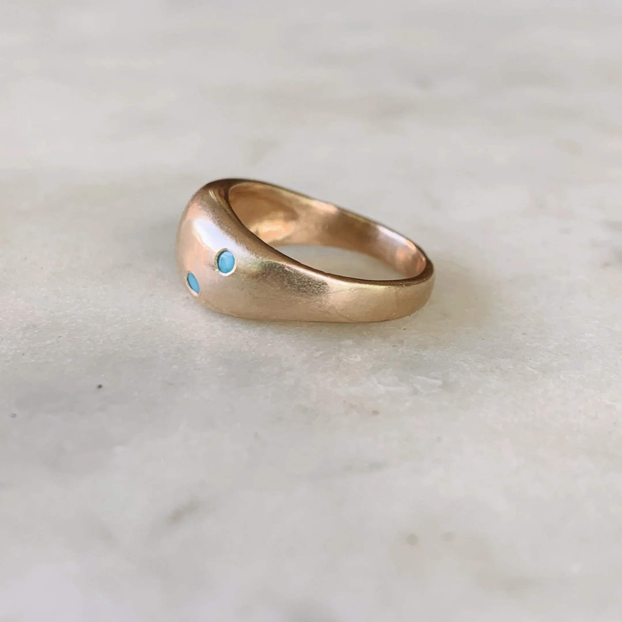 AMANDA RING — 2 TURQUOISE STONES - Image 4