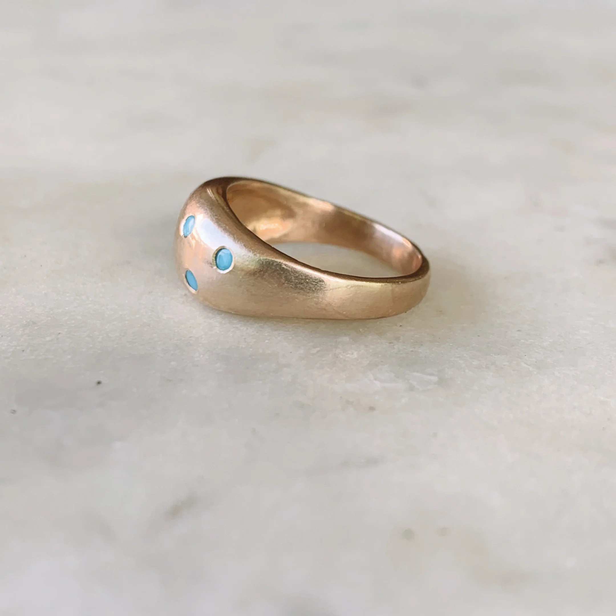 AMANDA RING — 3 TURQUOISE STONES - Image 3