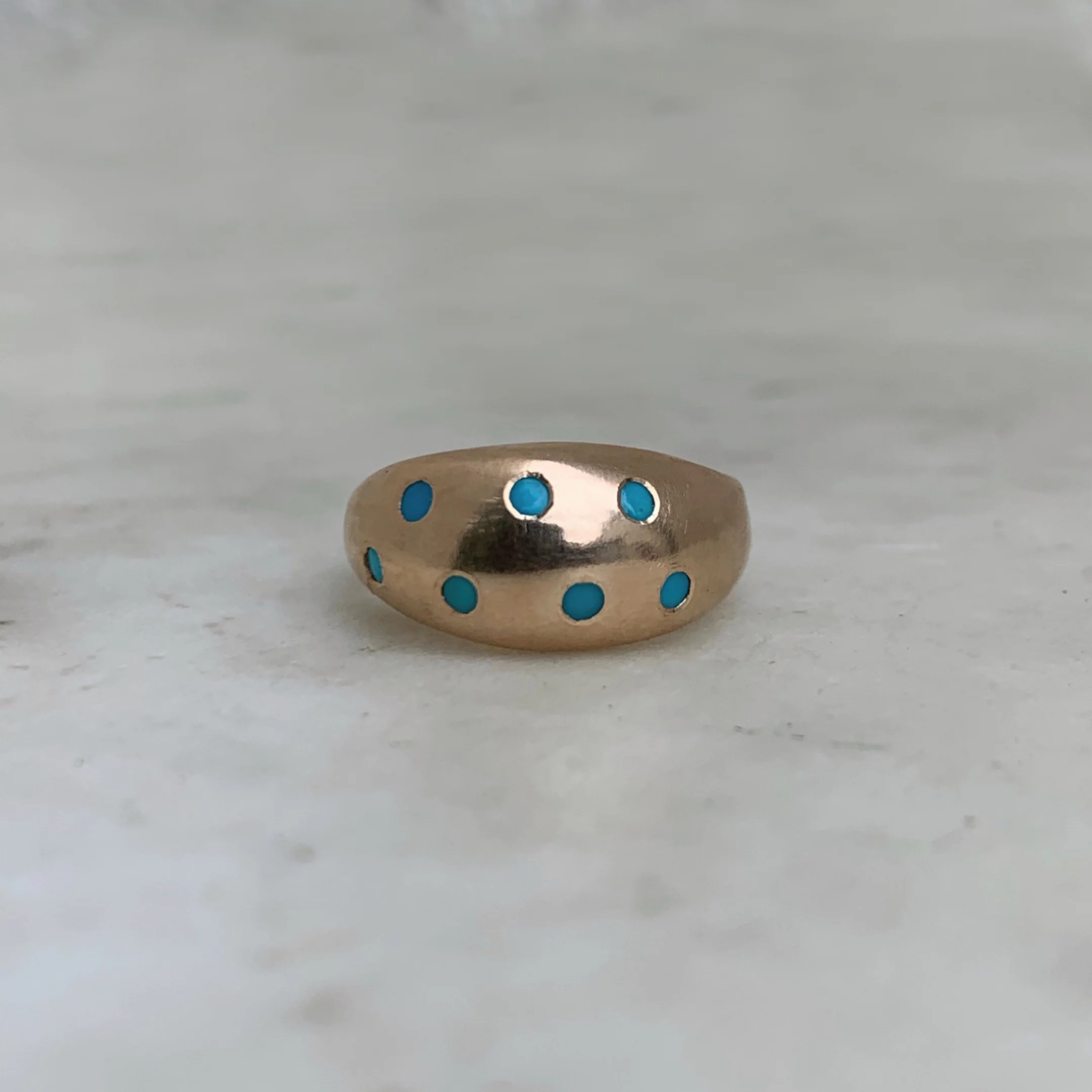 AMANDA RING — 7 TURQUOISE STONES