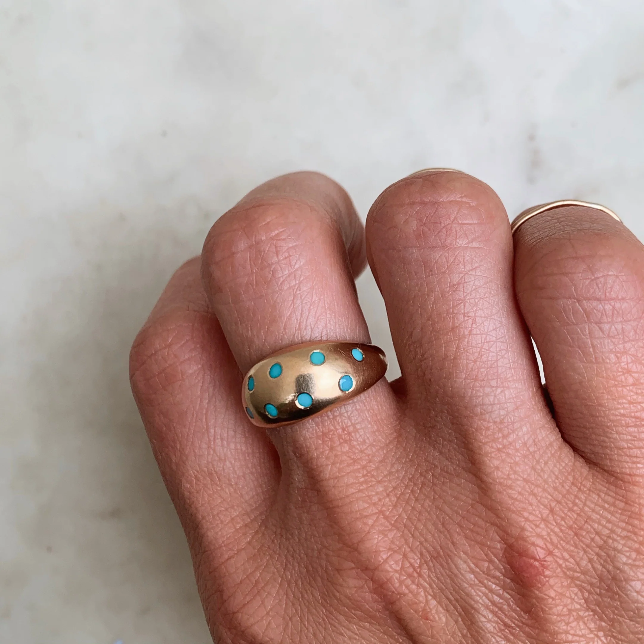 AMANDA RING — 8 TURQUOISE STONES - Image 5