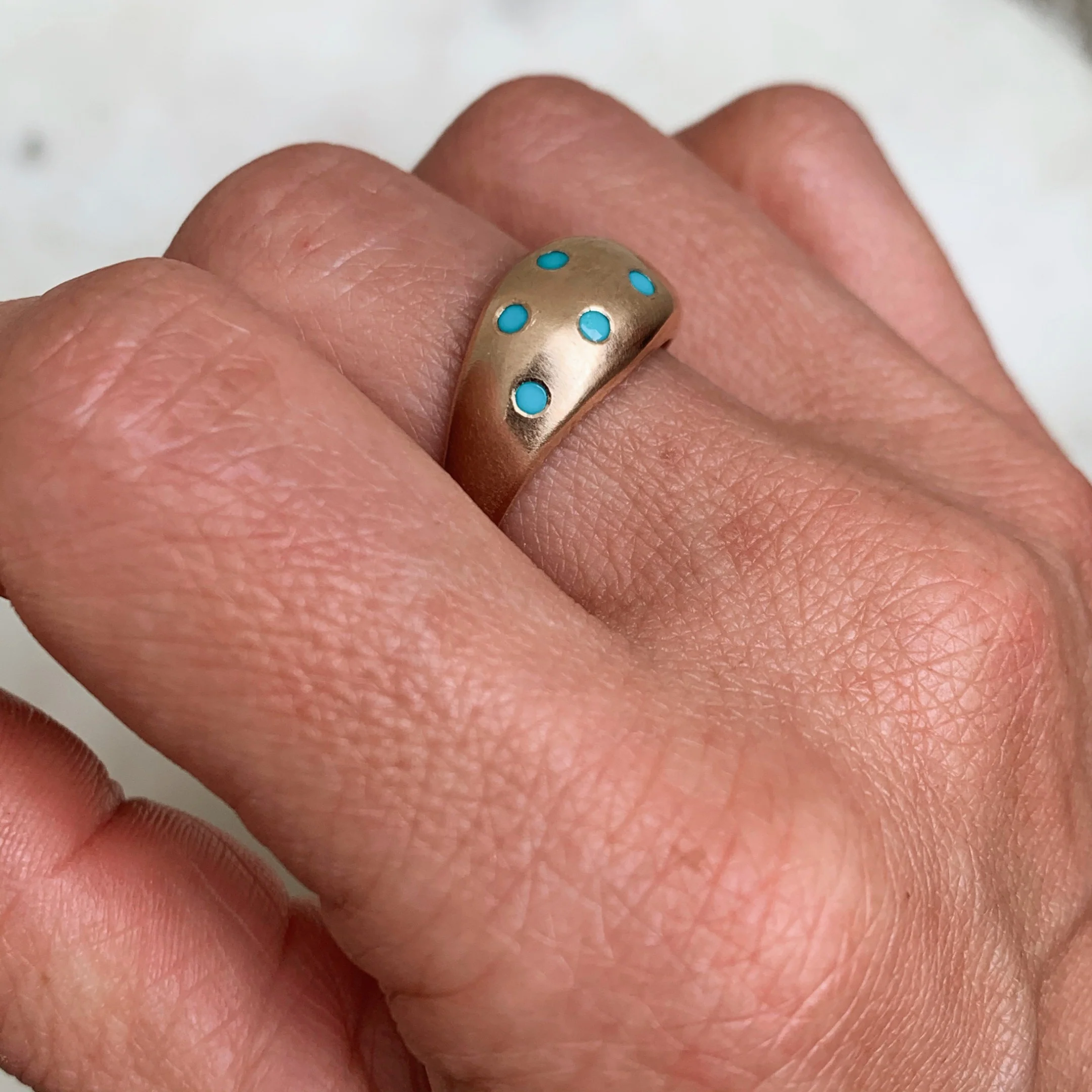 AMANDA RING — 8 TURQUOISE STONES - Image 6