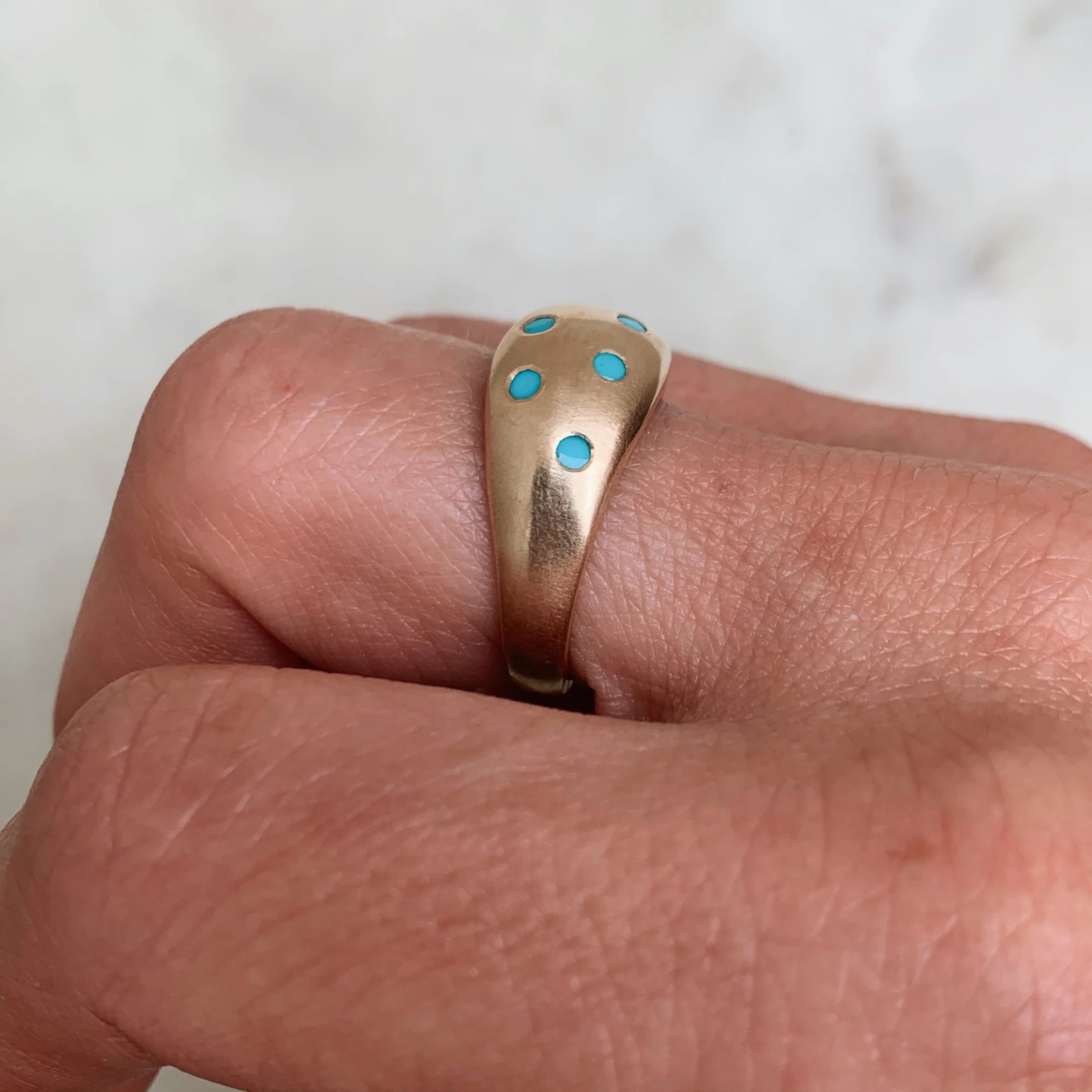 AMANDA RING — 8 TURQUOISE STONES - Image 7