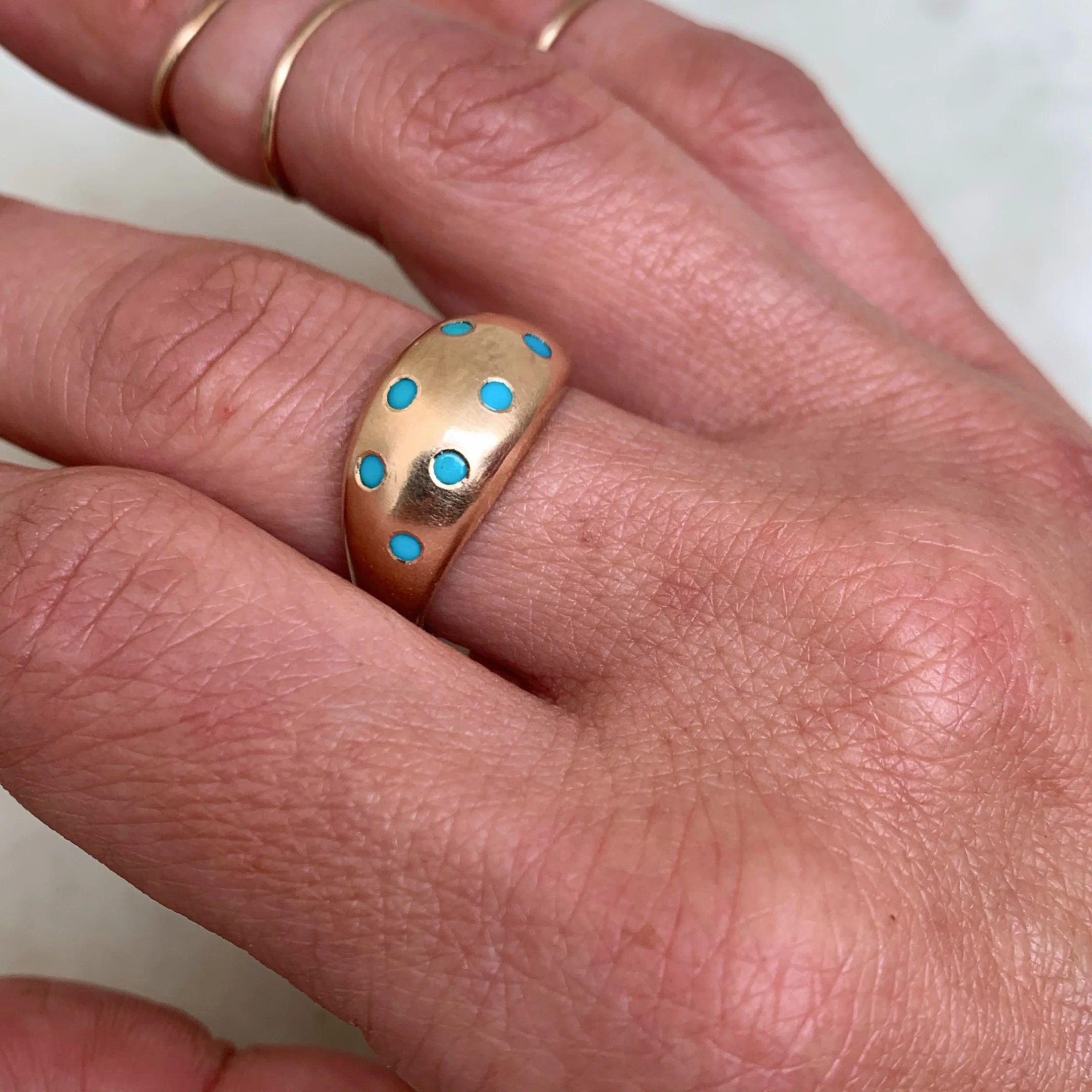 AMANDA RING — 8 TURQUOISE STONES - Image 8